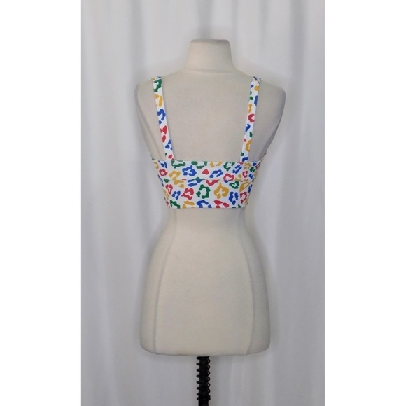 BEACH RIOT Sport Leah Top Primary Color Leopard Print Tank Animal Print Small - Picture 9 of 16